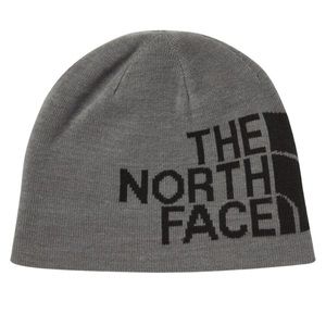 North Face Reversible TNF Banner Beanie Medium Grey Heather/Black